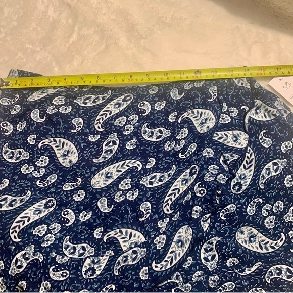 NWT Skorts Large Patrons of Peace Ruffle Shorts Flowy Skirt Blue Paisley - Picture 8 of 11